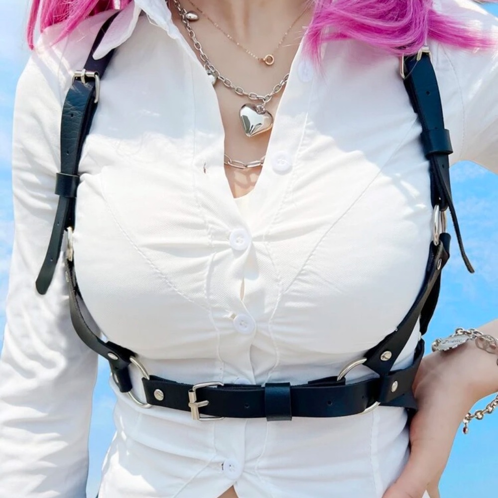 Stylish Black Leather Harness